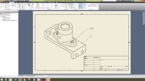 Toradh íomhá ar Drawing a Shaft Support AutoCAD