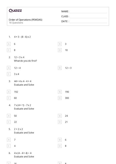 Image result for Order of Operation 7