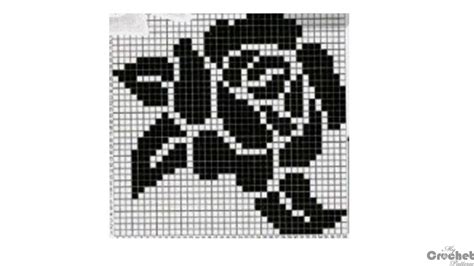 Image result for Filet Crochet Rose Chart
