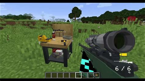 Toradh íomhá ar Minecraft Craft a Workbench Gun