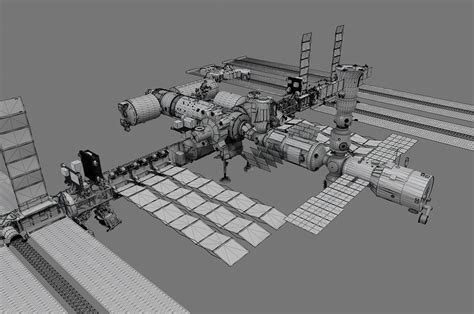 Image result for Damaged Space Station 3D Model