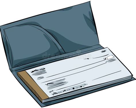 Toradh íomhá ar Cheque Book Cartoon