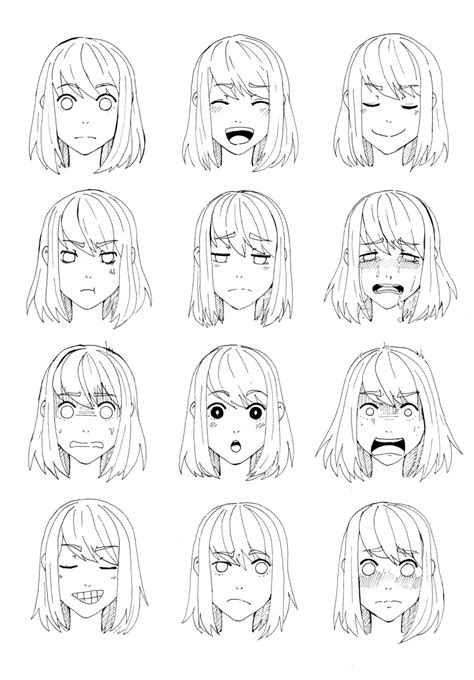 Afbeeldingsresultaten voor Anime Face Expressions