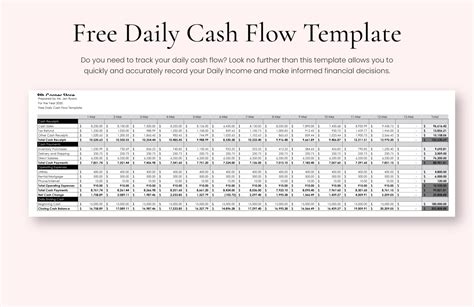 Free Printable Cash Flow Template に対する画像結果