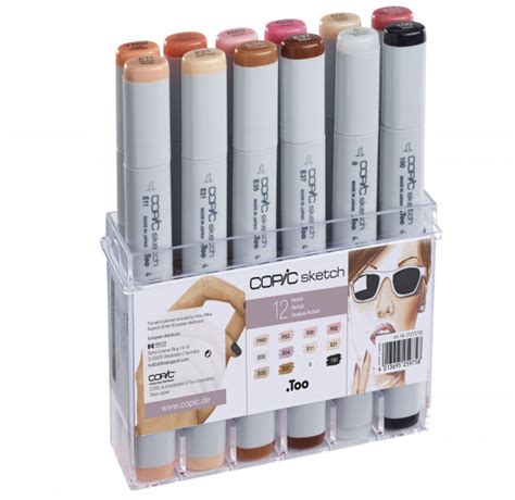Copic Sketch Markers Skin Tones 12 Pen Set - Copic Shop