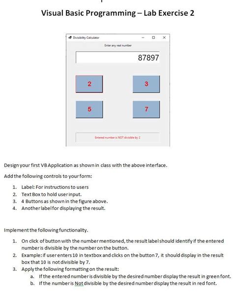 Image result for Visual Basic Exercises