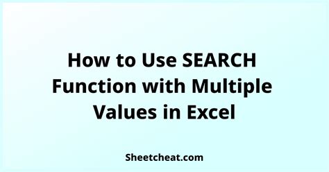 Image result for How to Search Multiple Items in Excel