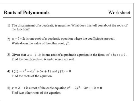 Toradh íomhá ar Solving Roots Polynomials