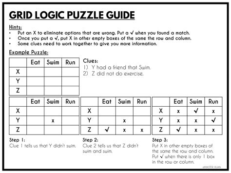 How to Do a Logic Grid に対する画像結果