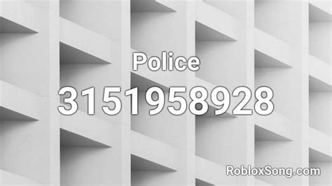 Image result for Code Musique Roblox Police