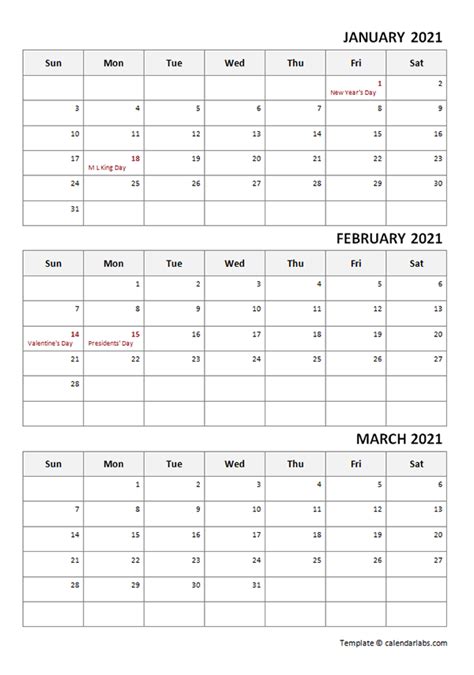 Image result for Free Printable 3 Month Calendar Template