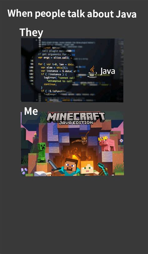 Image result for Java vs Windows 10 Minecraft Meme