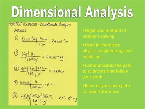 Image result for Things Needed to Do Dimensional Analysis