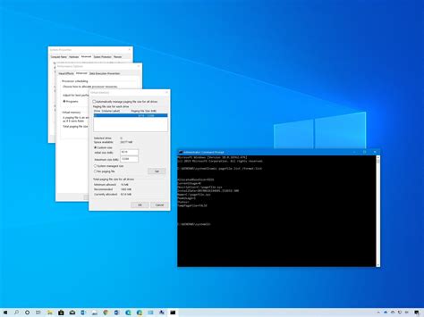 Toradh íomhá ar Virtual Memory Setting Win 10