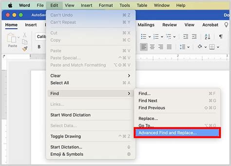 Afbeeldingsresultaten voor Find and Replace Command in Word