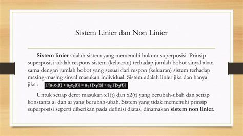 Image result for Linear Dan Non Linear Adalah