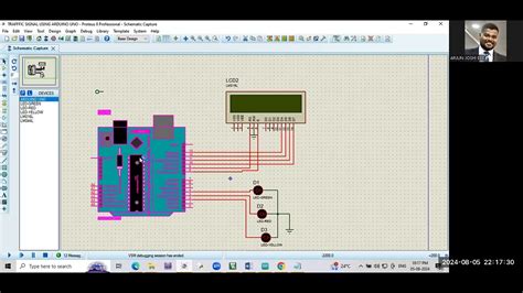 Toradh íomhá ar Arduino Traffic Light Proteus Simulation