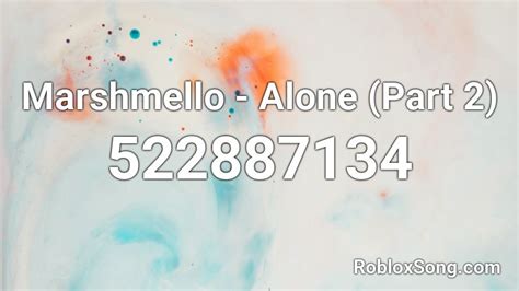 Image result for Marshmello Alone Roblox ID