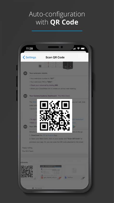 Toradh íomhá ar 3CX QR Code