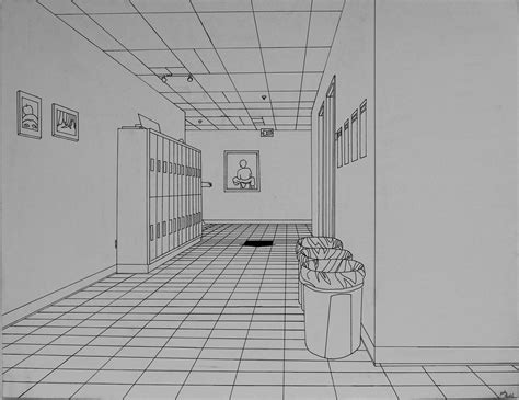 Image result for 2-Point Perspective Hallway