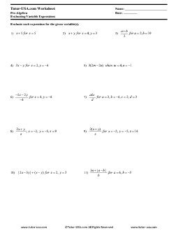 Toradh íomhá ar Pre-Algebra How to Evaluate Expressions