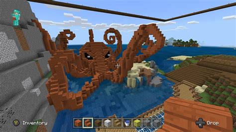 Toradh íomhá ar Minecraft Octopus Build