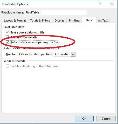 Toradh íomhá ar How to Update PivotTable Data