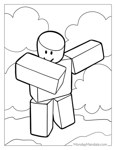 Toradh íomhá ar Roblox Square Colouring in Page