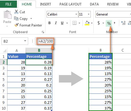 Image result for How to Add Percentage in Excel