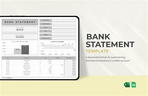 Image result for Blank Account Statement Template Excel