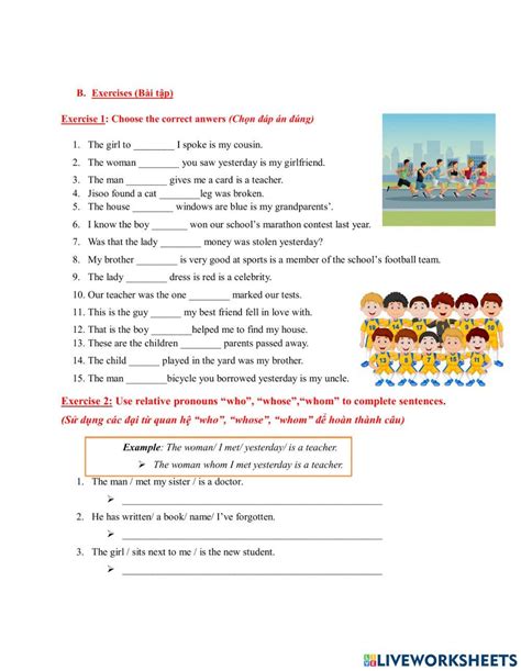 Image result for Whose Relative Clause Worksheet