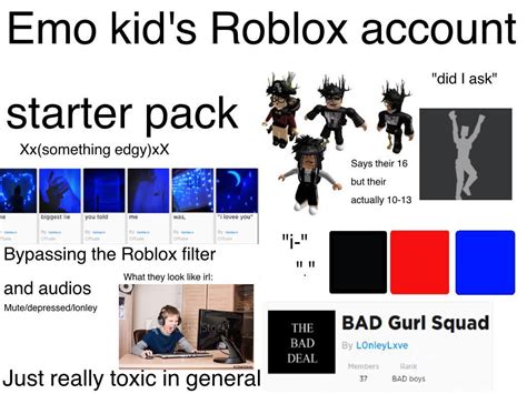 Edgy children on Roblox starter pack | /r/starterpacks | Starter Packs ...