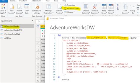 Power BI Write SQL に対する画像結果