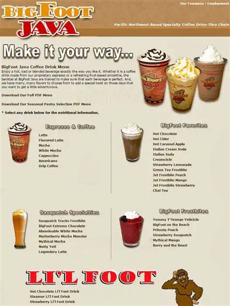 Bigfoot Java Menu-க்கான படிம முடிவு