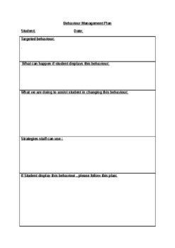Image result for Assistive Support Plan Template for Autism