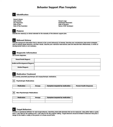 Image result for Assistive Support Plan Template for Autism
