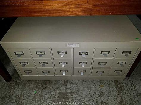 Toradh íomhá ar Metal Index Card File Cabinet Box 5X8