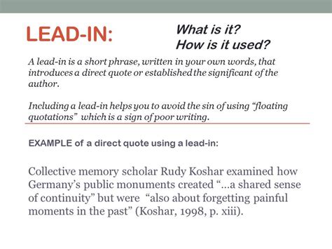 Image result for In Text Citation or Lead In