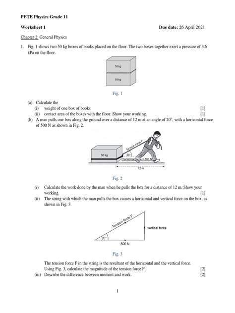 Image result for Printable Physics Worksheets