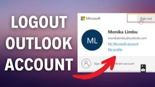 Afbeeldingsresultaten voor How to Log Out of Outlook O
