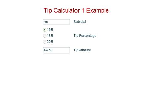 Tip Calculator に対する画像結果