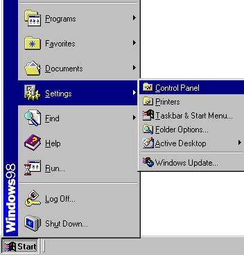 Image result for Windows 98 Control Panel