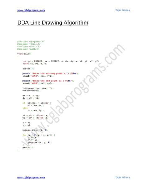 DDA Line Drawing Algorithm PDF | PDF