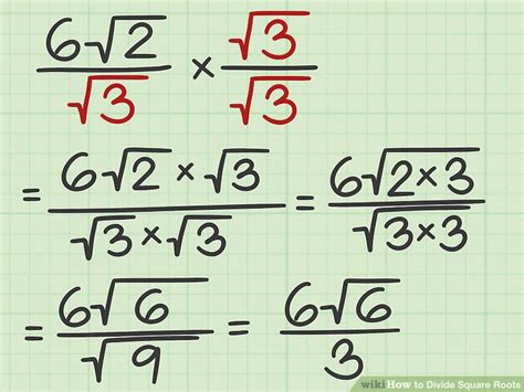Afbeeldingsresultaten voor Dividing Square Roots