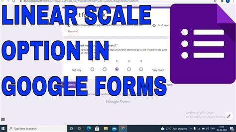 Image result for Linear Scale in Google Forms