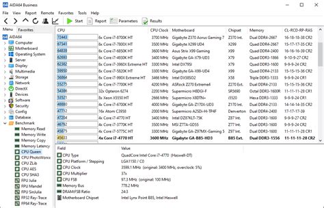Toradh íomhá ar Benchmark AIDA64 CPU