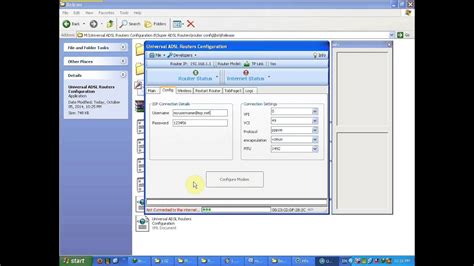 Toradh íomhá ar Broadcom ADSL Router