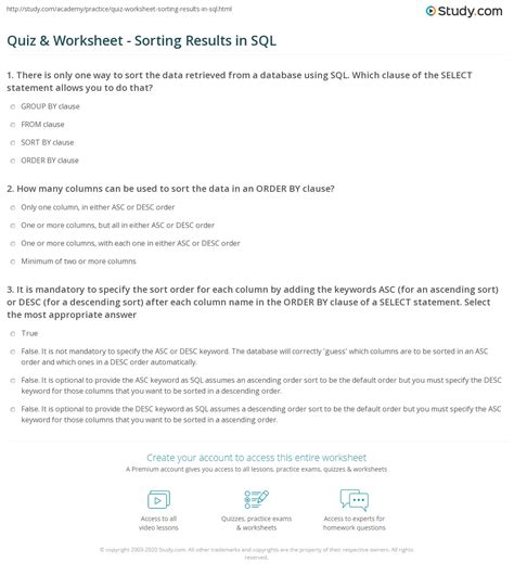 SQL Sort Results に対する画像結果