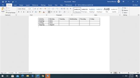 Image result for How to Middle Text in Word Table