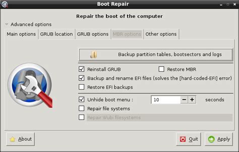 Toradh íomhá ar efi boot